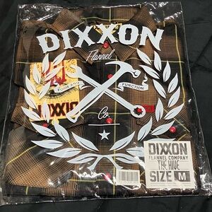 New DIXXON The Hive Flannel Mens Medium BNIB
